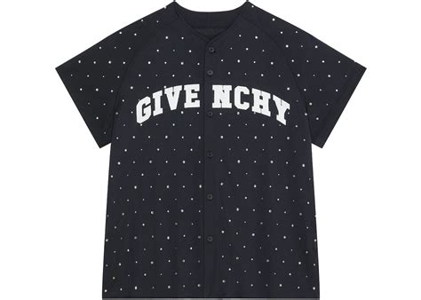 Givenchy Mesh With Studs College Baseball Jersey Black .